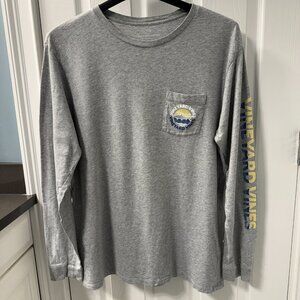Vineyard Vines Sharks Graphic Long Sleeve Cotton T-Shirt Size Large